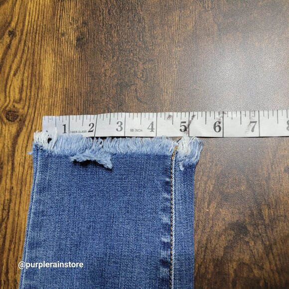 Kancan Jeans 27 P Skinny Mid Rise Raw Hem Medium Light Wash Denim KC8400M - Picture 11 of 13